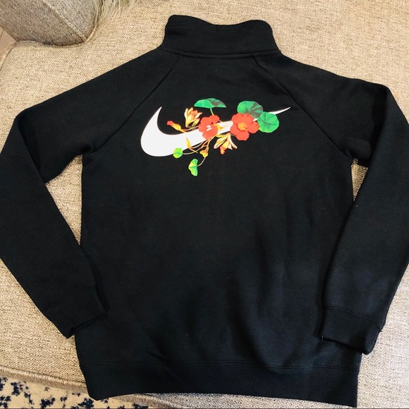 nike flower crewneck